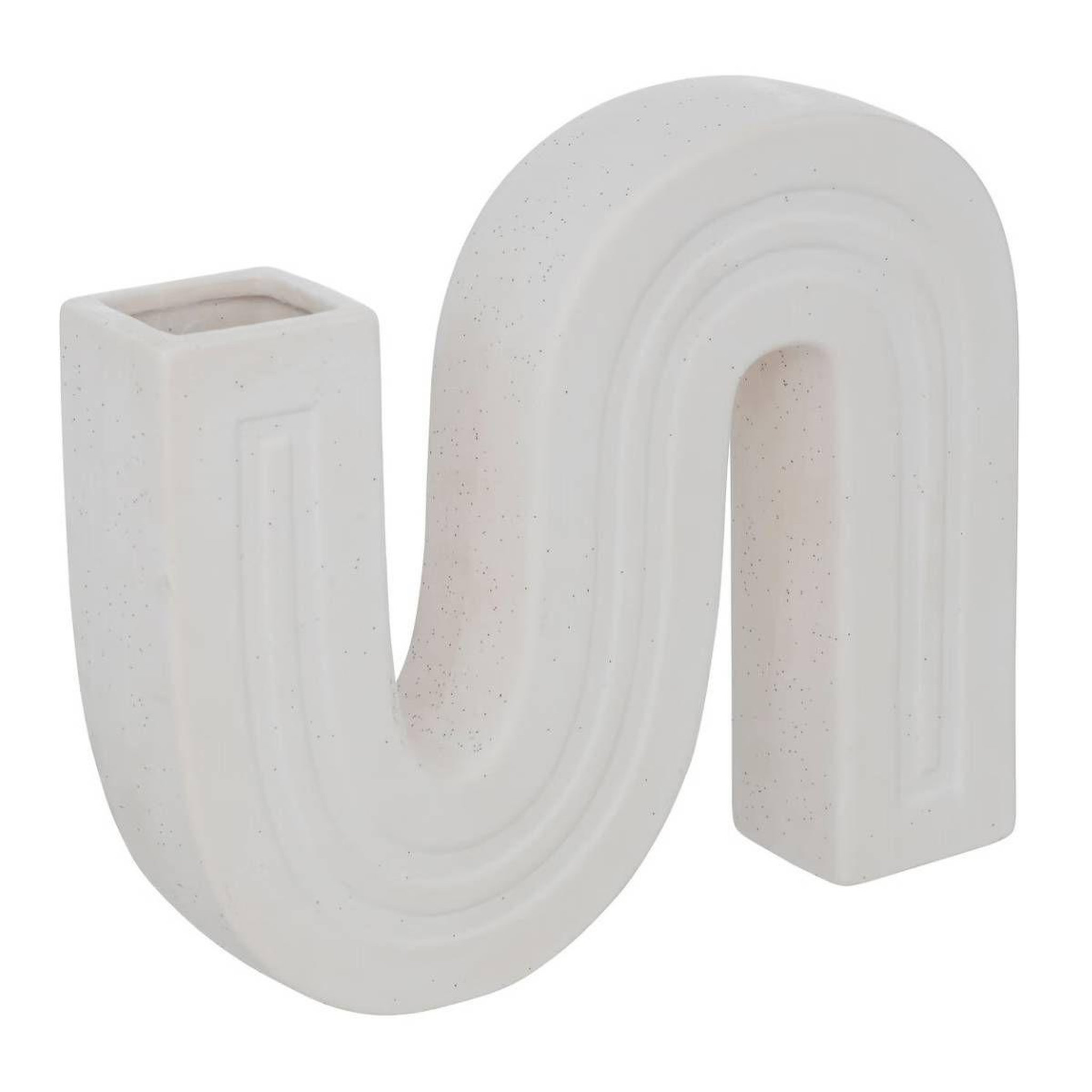 ATMOSPHERA Soliflore en céramique  olme  24cm blanc