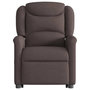 Voir la diapositive 5 : VIDAXL Fauteuil inclinable marron fonce tissu
