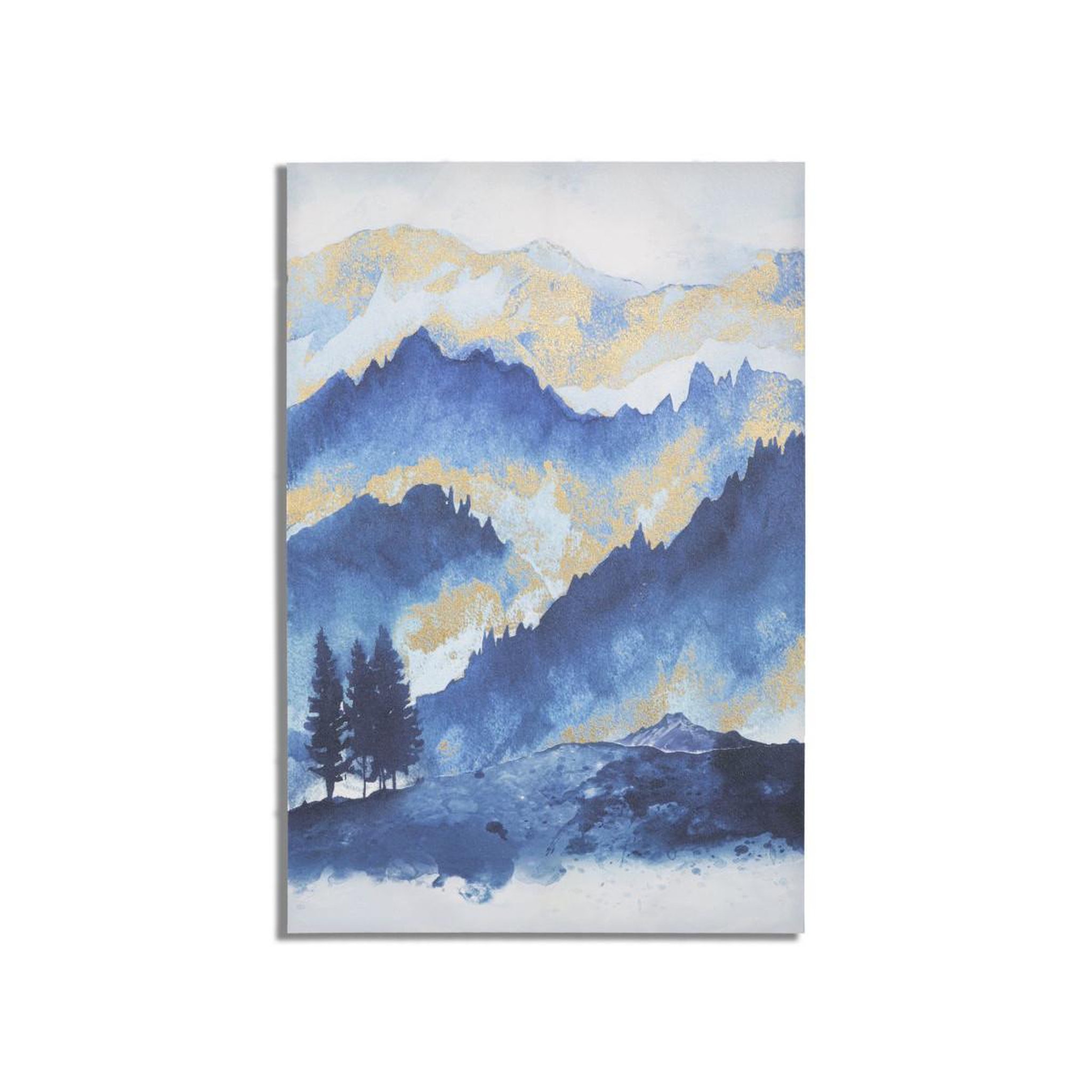 Paris Prix Toile imprimée déco  mountain tree  80x120cm bleu