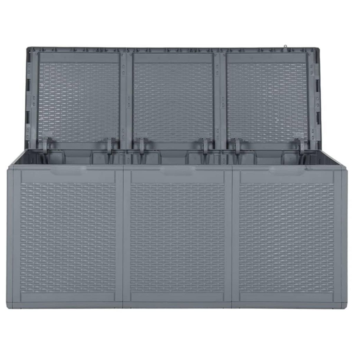 VIDAXL Boîte de rangement de jardin gris PP rotin 270 L