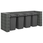 VIDAXL Mur en gabion pour poubelles Acier galvanise 320x100x120 cm