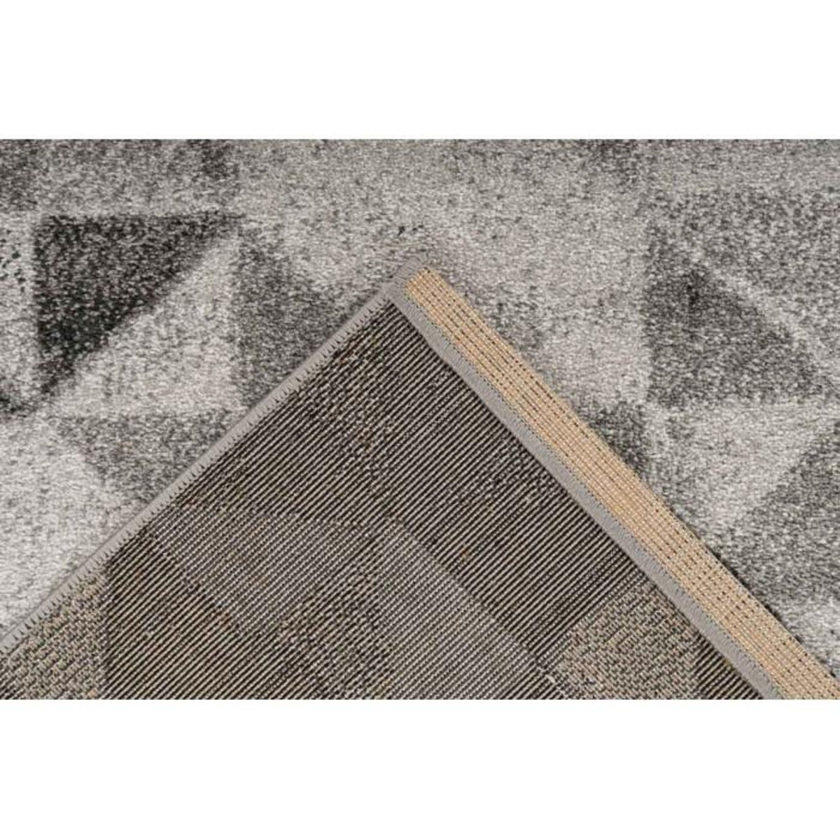 Paris Prix Tapis Tissé à Poils Ras  Naila  Gris & Noir