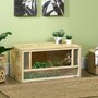 Voir la diapositive 2 : PAWHUT Terrarium - vivarium reptiles - 2 portes coulissantes verre trempé - parois maillées frontales - métal OSB