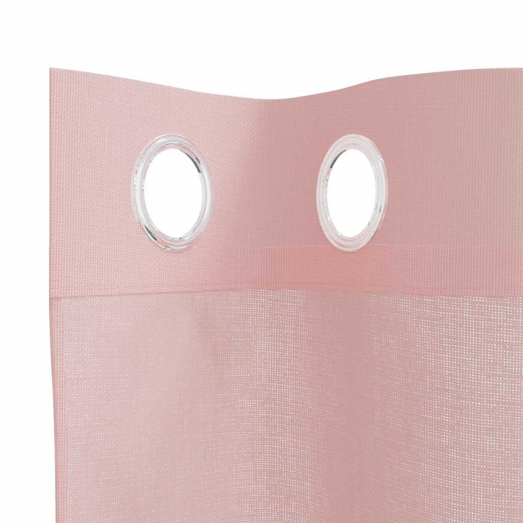 Voir la diapositive 5 : VIDAXL Rideaux en voile avec œillets 2 pcs rose 140x225 cm