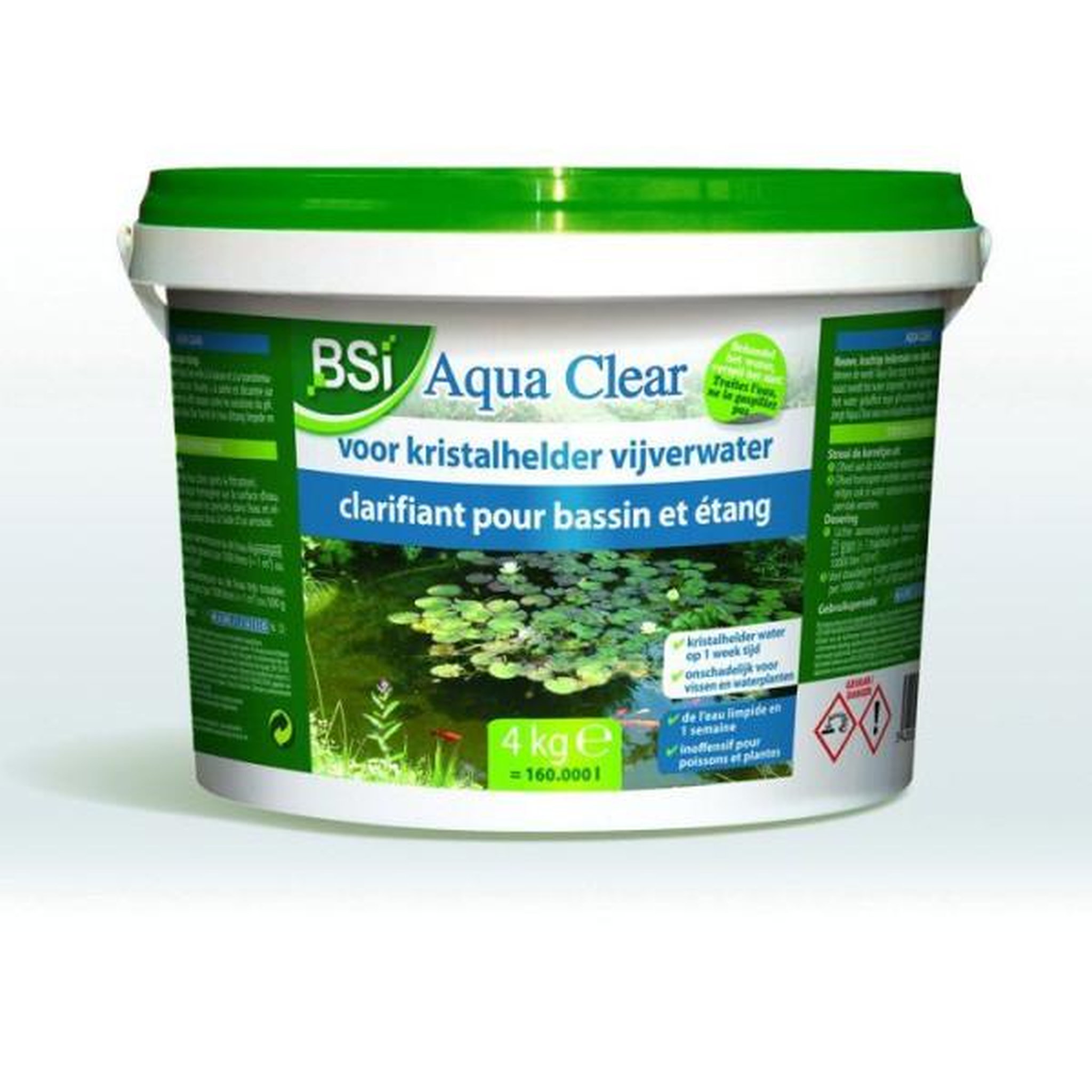 Bsi Clarifiant bassin - bsi - aqua clear - 4 kg - eau verte et trouble - traitement intensif - bassin & étang
