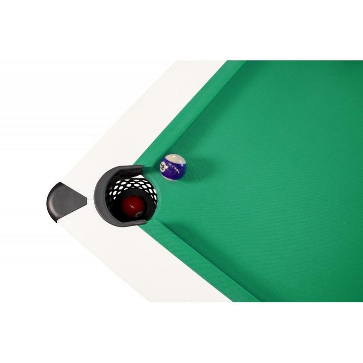 PLAY4FUN Billard Américain HARMONY 6Ft - 206,5 x 116,5 x 80 cm avec accessoires et plateau dînatoire - Couleur Ivoire