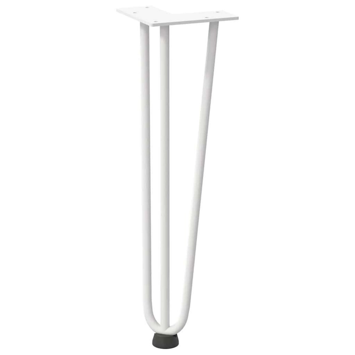 VIDAXL Pieds de table en forme d'epingle a cheveux 4 pcs blanc 42 cm