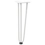 Voir la diapositive 4 : VIDAXL Pieds de table en forme d'epingle a cheveux 4 pcs blanc 42 cm