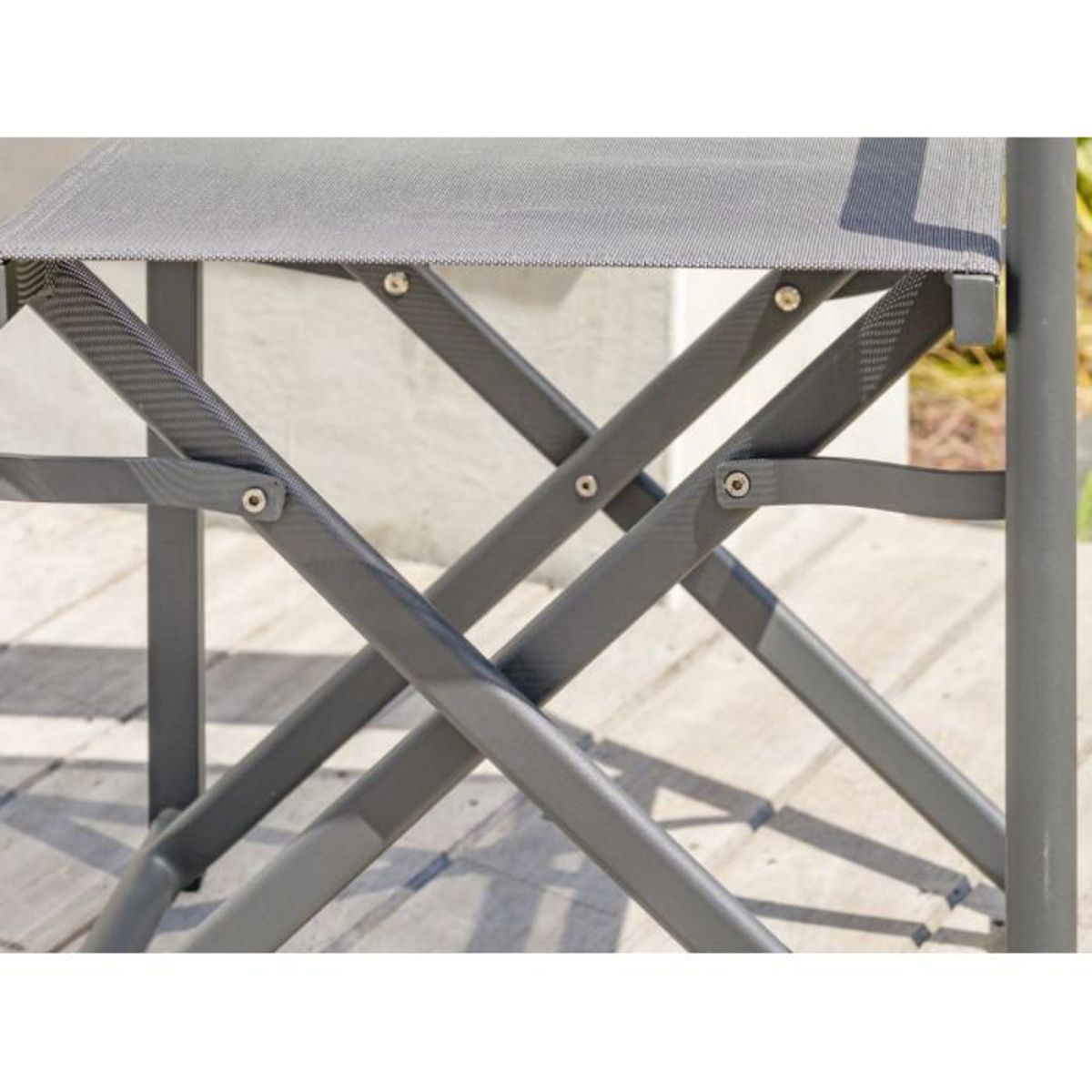 Paris Prix Fauteuil de Jardin Pliant  Honfleur  88cm Gris Anthracite