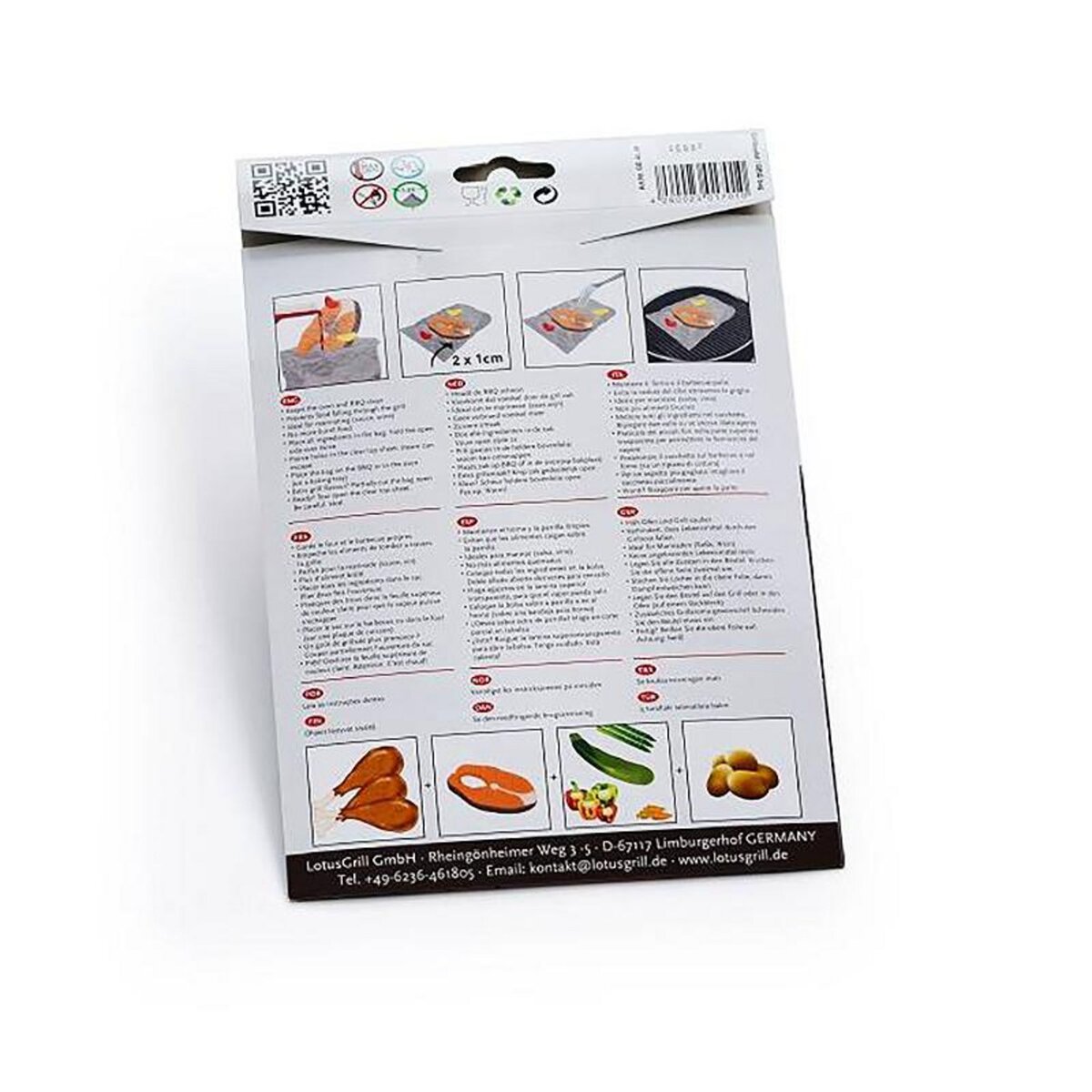 Lotusgrill 5 lots de 8 papillottes pour barbecue - lot5-gb-al-m