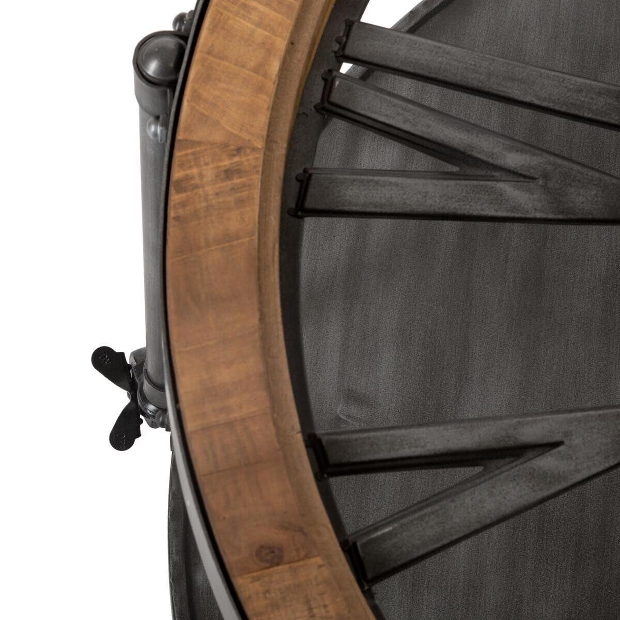 Voir la diapositive 3 : ATMOSPHERA Table basse ronde en métal  chrono  89cm noir