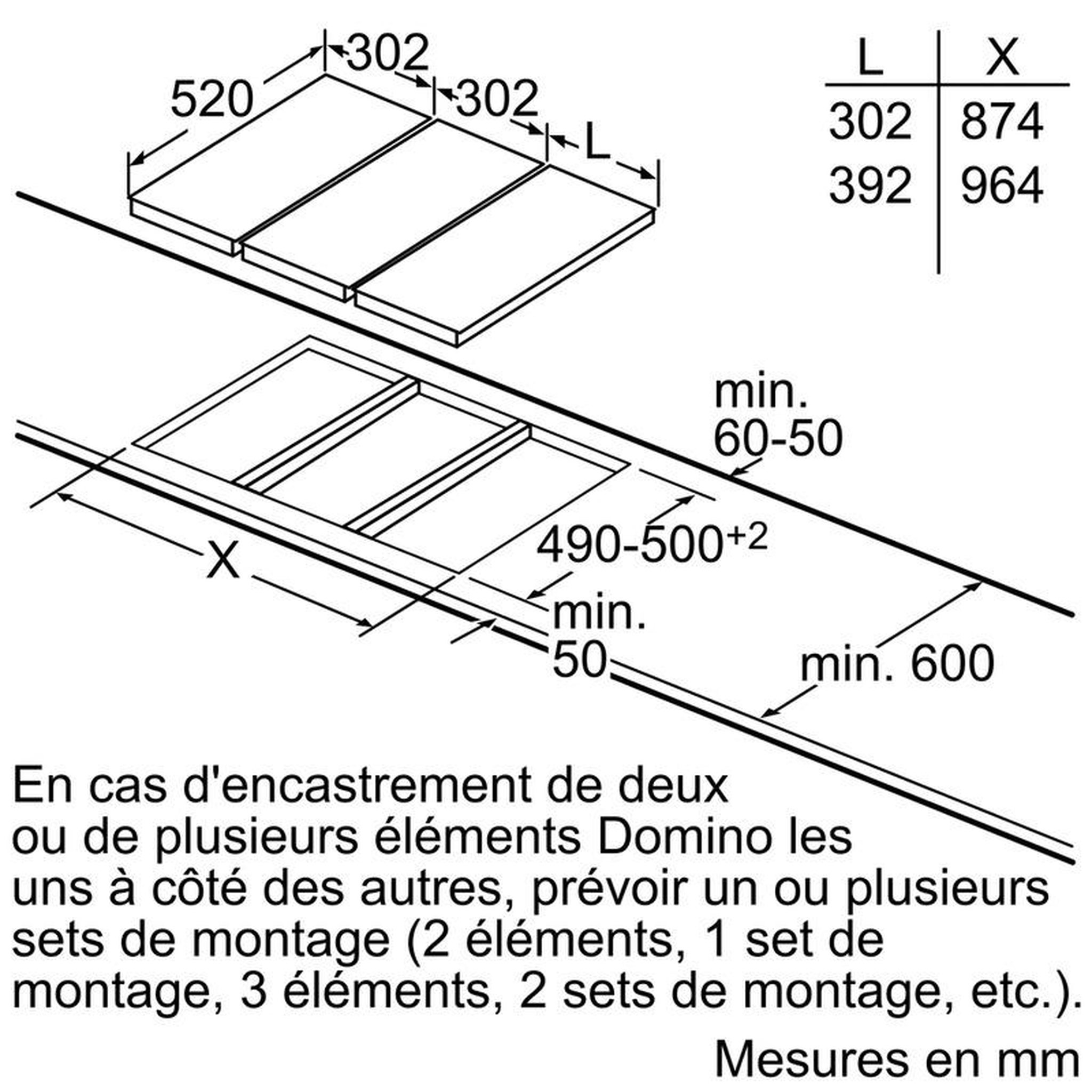 Voir la diapositive 2 : Siemens Domino induction 30cm 2 feux 3700w noir - eh375fbb1e