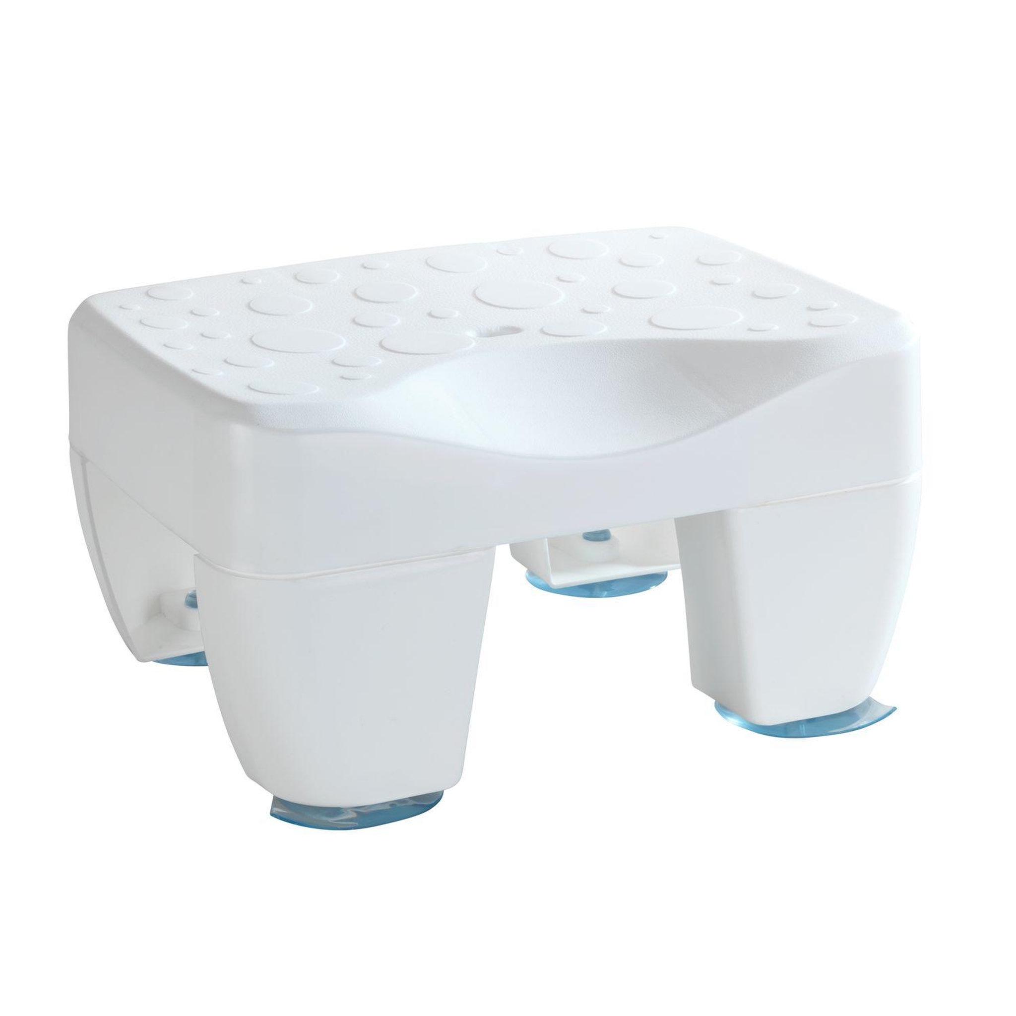 Voir la diapositive 2 : Wenko Tabouret pour baignoire secura - pieds antidérapants - blanc