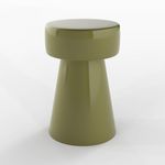 Rendez vous déco Table d'appoint ronde en métal vert kaki D30 cm - Athéna. Coloris disponibles : Orange, Vert, Rose