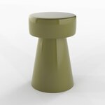 Rendez vous déco Table d'appoint ronde en métal vert kaki D30 cm - Athéna. Coloris disponibles : Rose, Vert, Orange