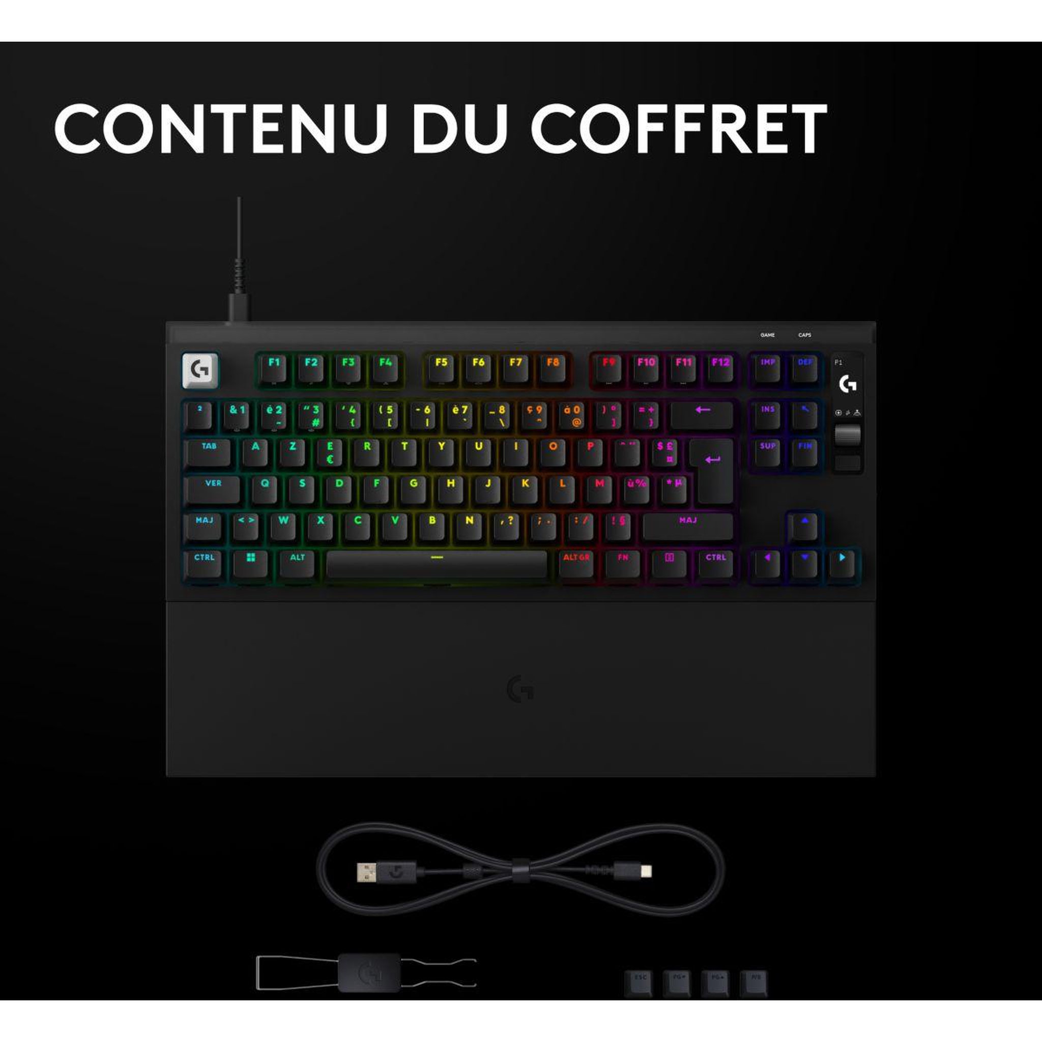 Voir la diapositive 4 : Logitech Clavier gamer PRO X2 RAPID NOIR