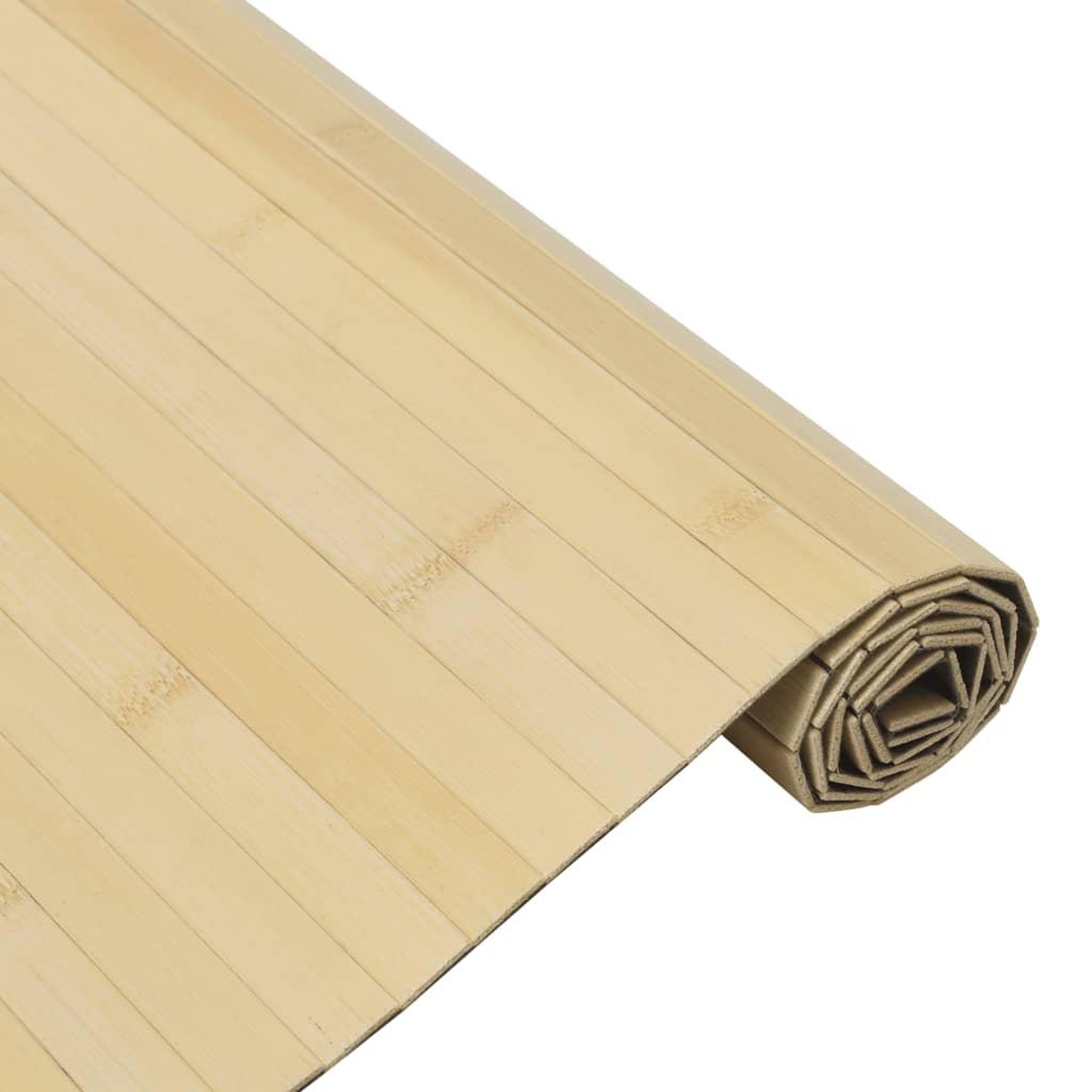 Voir la diapositive 4 : VIDAXL Tapis rectangulaire naturel clair 100x500 cm bambou
