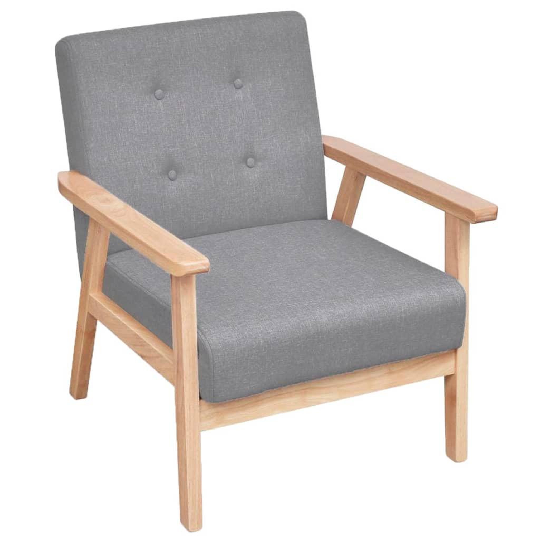 Voir la diapositive 4 : VIDAXL Ensemble de canapes 2 pcs Tissu Gris clair