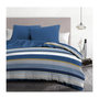 Voir la diapositive 2 : HOME LINGE PASSION Parure de couette microfibre HOME PASSION STANIS - 1 housse de couette 220 x 240 cm + 2 taies d'oreiller 63 x 63 cm - Bleu
