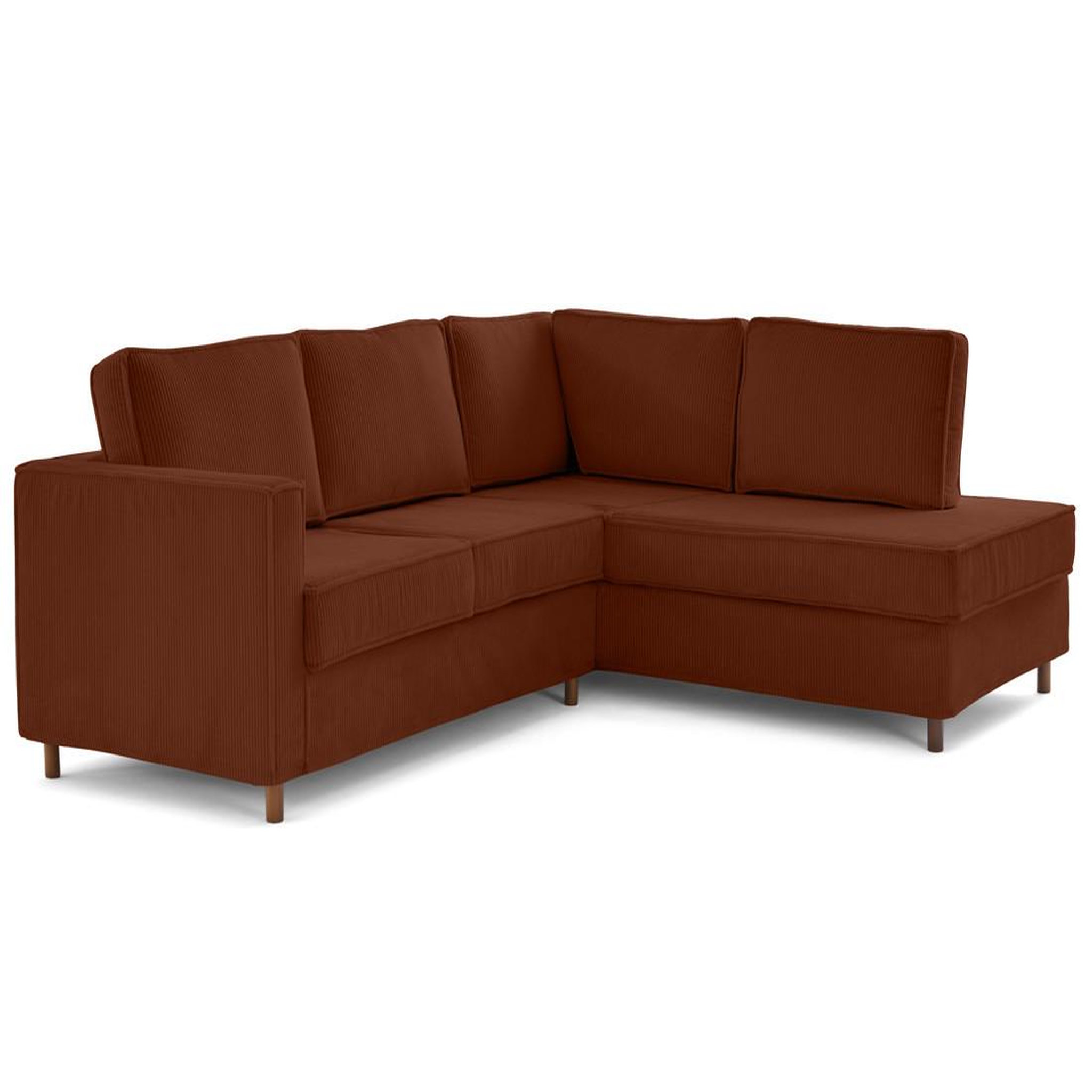 Voir la diapositive 4 : LISA DESIGN Jake - canapé déhoussable d'angle droit 5 places en velours côtelé
