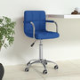 Voir la diapositive 1 : VIDAXL Chaise pivotante de bureau Bleu Tissu