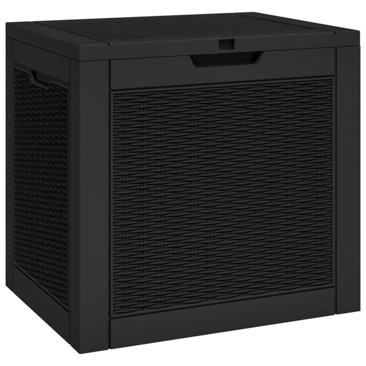 VIDAXL Boîte de stockage de jardin noir 55,5x43x53 cm polypropylene
