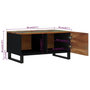 Voir la diapositive 6 : VIDAXL Table basse 80x50x40 cm Bois de recuperation et d'ingenierie