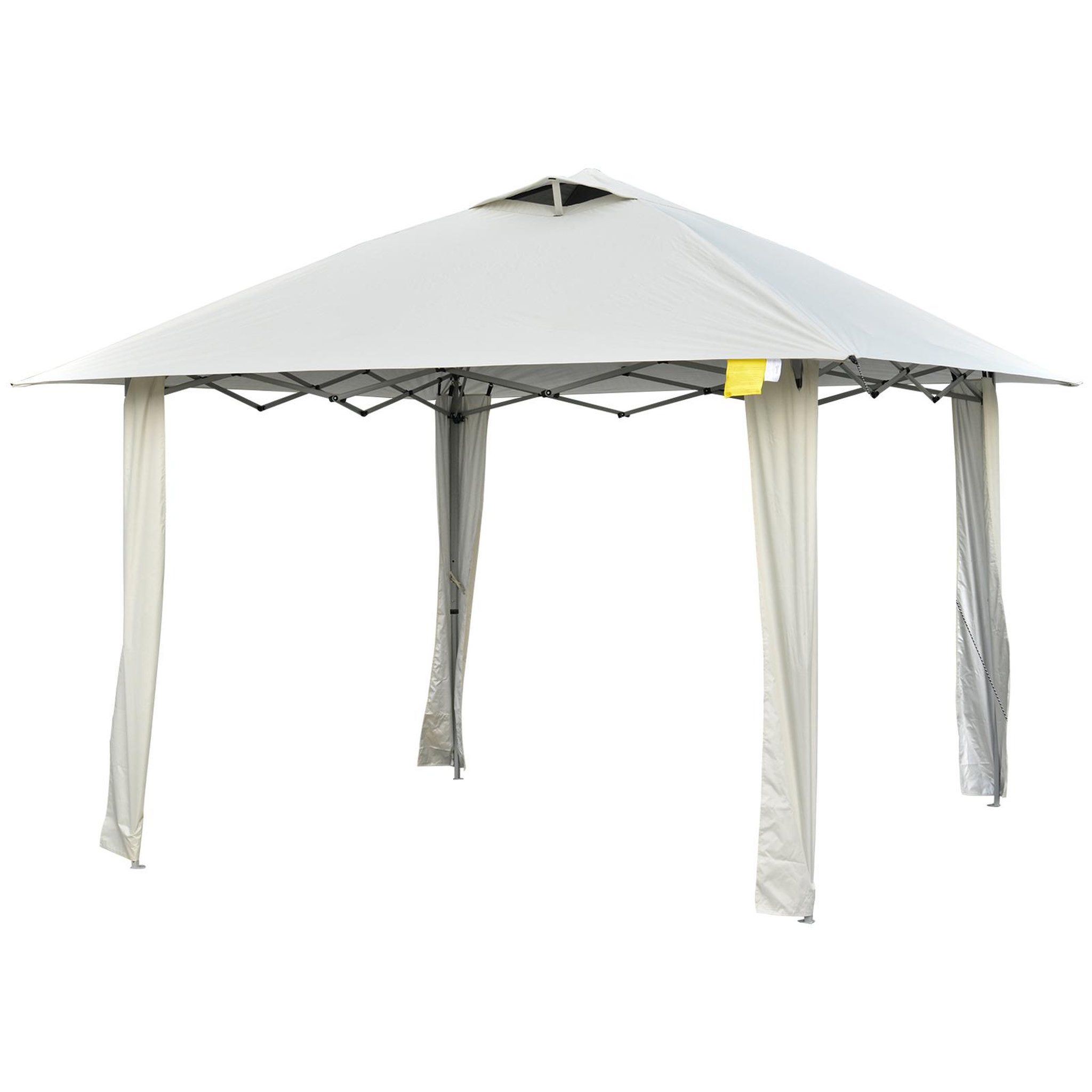 Voir la diapositive 1 : OUTSUNNY Tonnelle barnum de jardin pop-up pliant 3,35L x 3,35l x 2,80H m acier époxy polyester anti UV crème