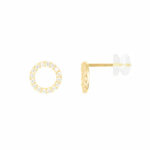 L'ATELIER D'AZUR Boucles d'Oreilles Or Jaune - Pavées de Zirconiums - Femme