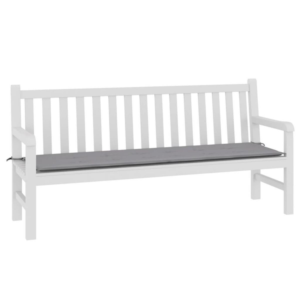 VIDAXL Coussin de banc de jardin gris 180x50x3 cm tissu oxford