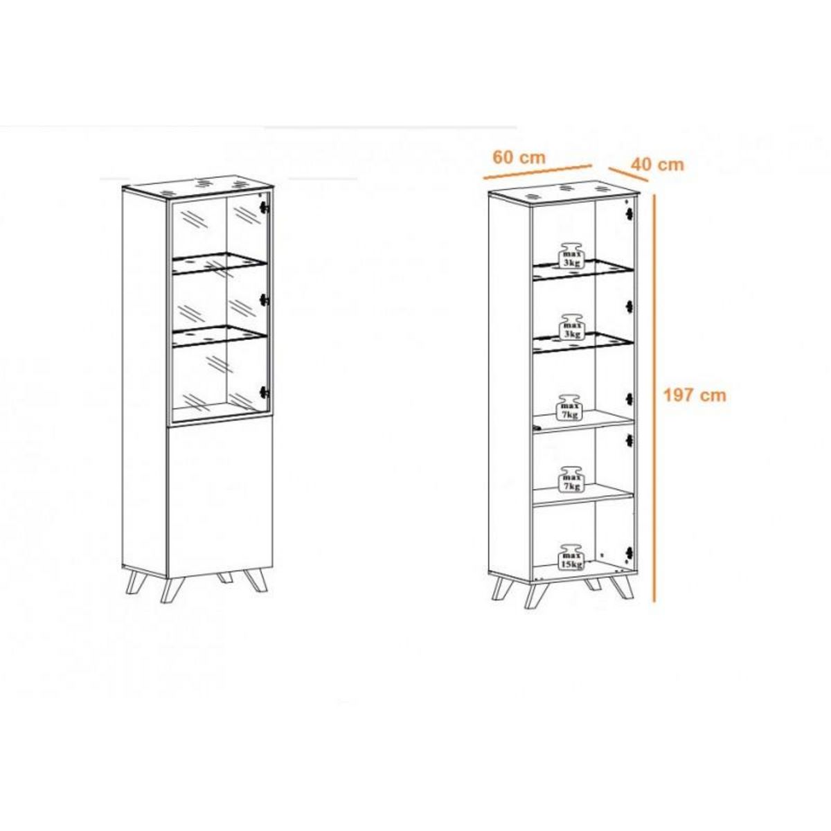 Paris Prix Ensemble Meuble TV & Bibliothèque  Thin  330cm Noir & Naturel