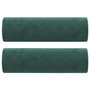 Voir la diapositive 2 : VIDAXL Coussins decoratifs lot de 2 Vert fonce Ø15x50 cm Velours