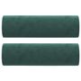 Voir la diapositive 2 : VIDAXL Coussins decoratifs lot de 2 Vert fonce Ø15x50 cm Velours