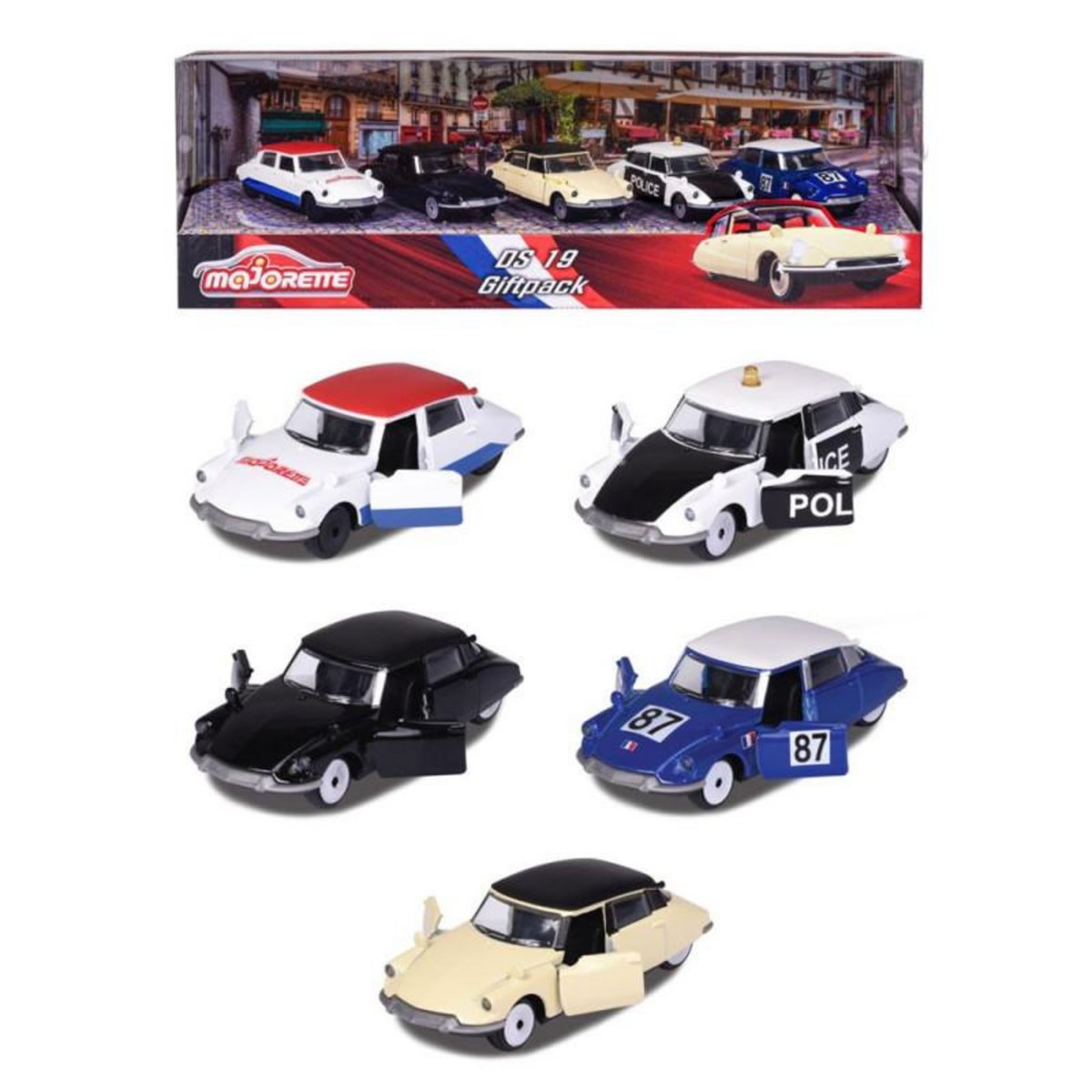 Majorette Voitures Majorette Vintage Citroën DS 19 Giftpack 5 pièces