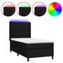 Voir la diapositive 2 : VIDAXL Sommier a lattes de lit matelas et LED Noir 80x200cm Tissu