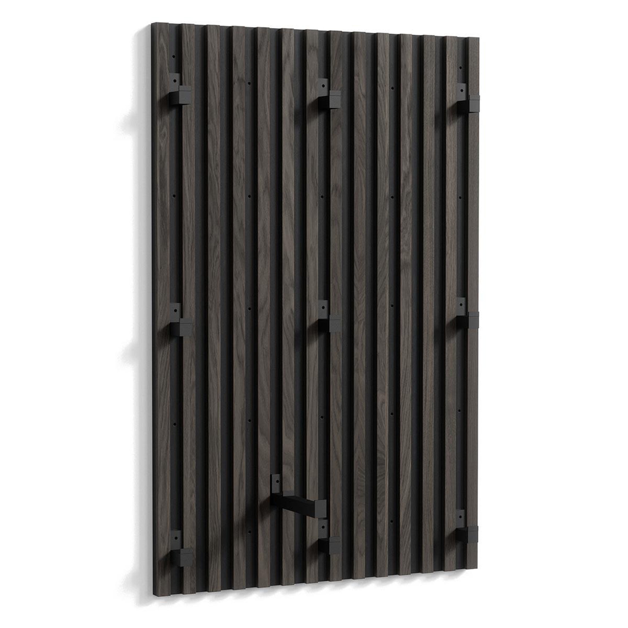 Voir la diapositive 2 : Paris Prix Panneau mural nervuré  nimes  114cm marron foncé