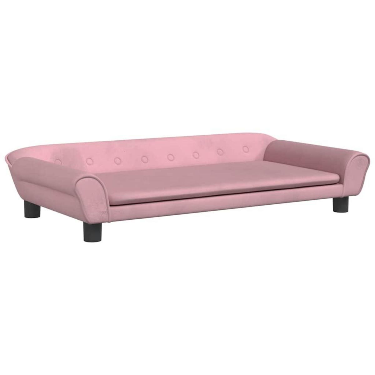 VIDAXL Lit pour chien rose 100x50x21 cm velours