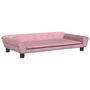 Voir la diapositive 2 : VIDAXL Lit pour chien rose 100x50x21 cm velours