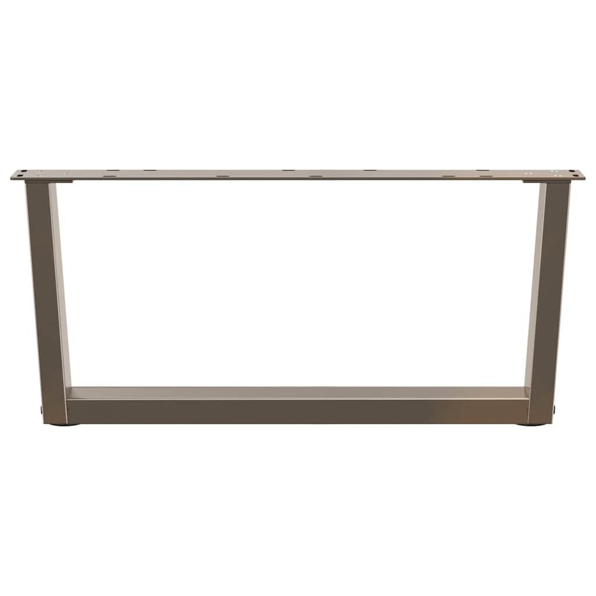 Voir la diapositive 4 : VIDAXL Pieds de table a manger forme V 2 pcs acier naturel acier