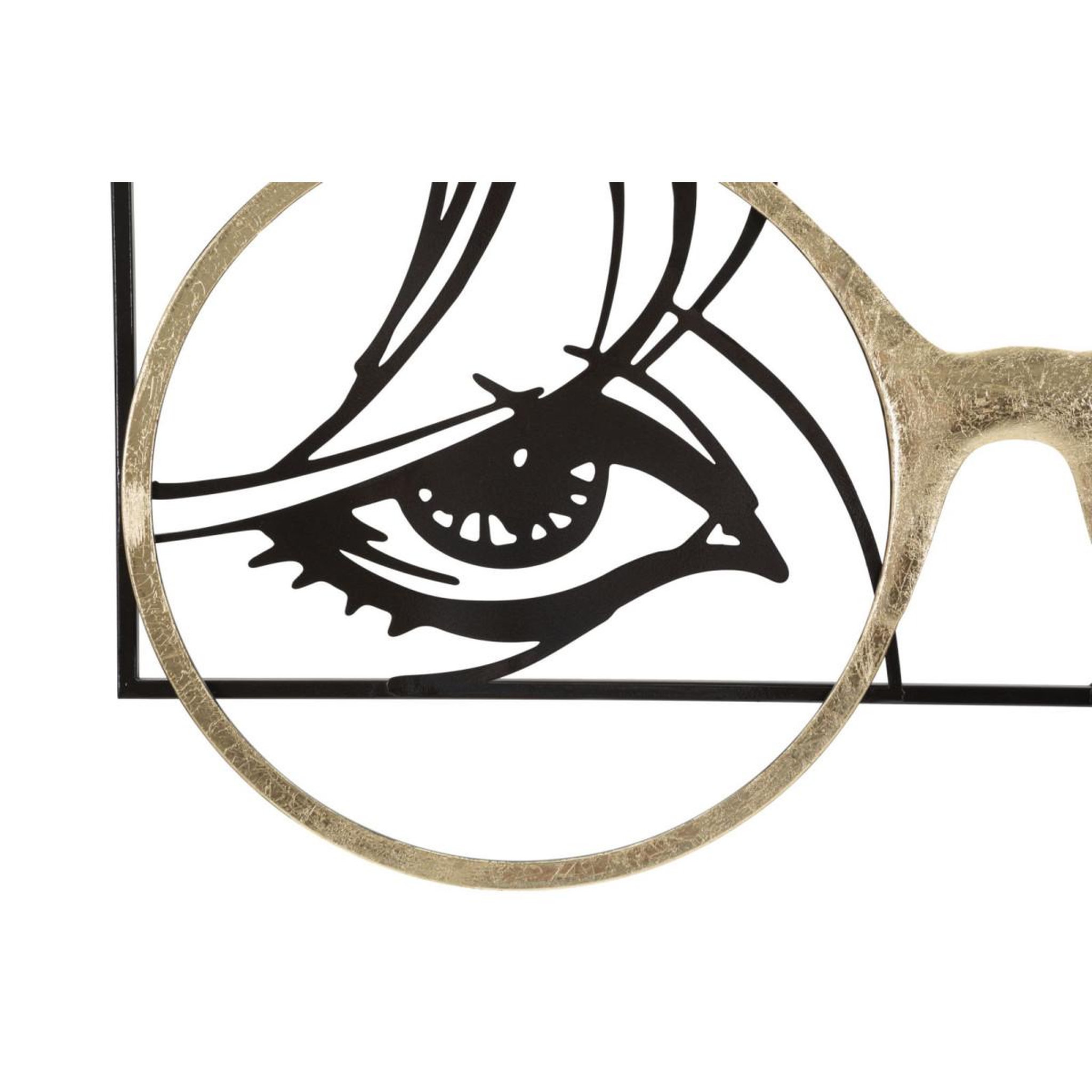 Voir la diapositive 2 : Paris Prix Décoration murale encadrée en métal  eyewear  89cm noir & or