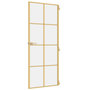 Voir la diapositive 5 : VIDAXL Porte interieure mince dore 83x201,5 cm verre trempe aluminium