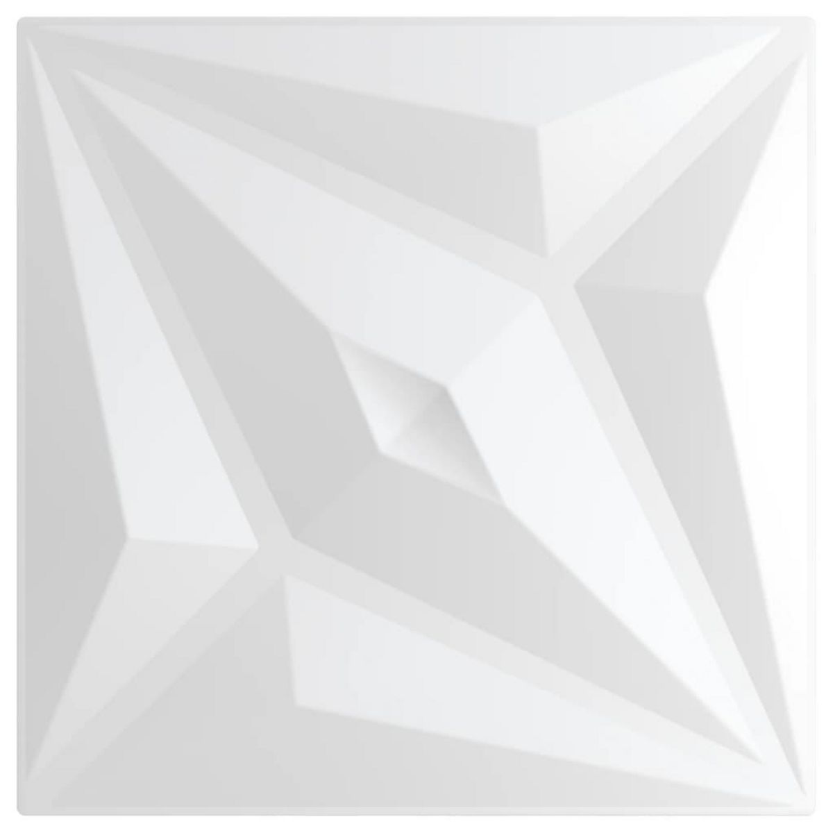 VIDAXL Panneaux muraux 48 pcs blanc 50x50 cm XPS 12 m^2 etoile