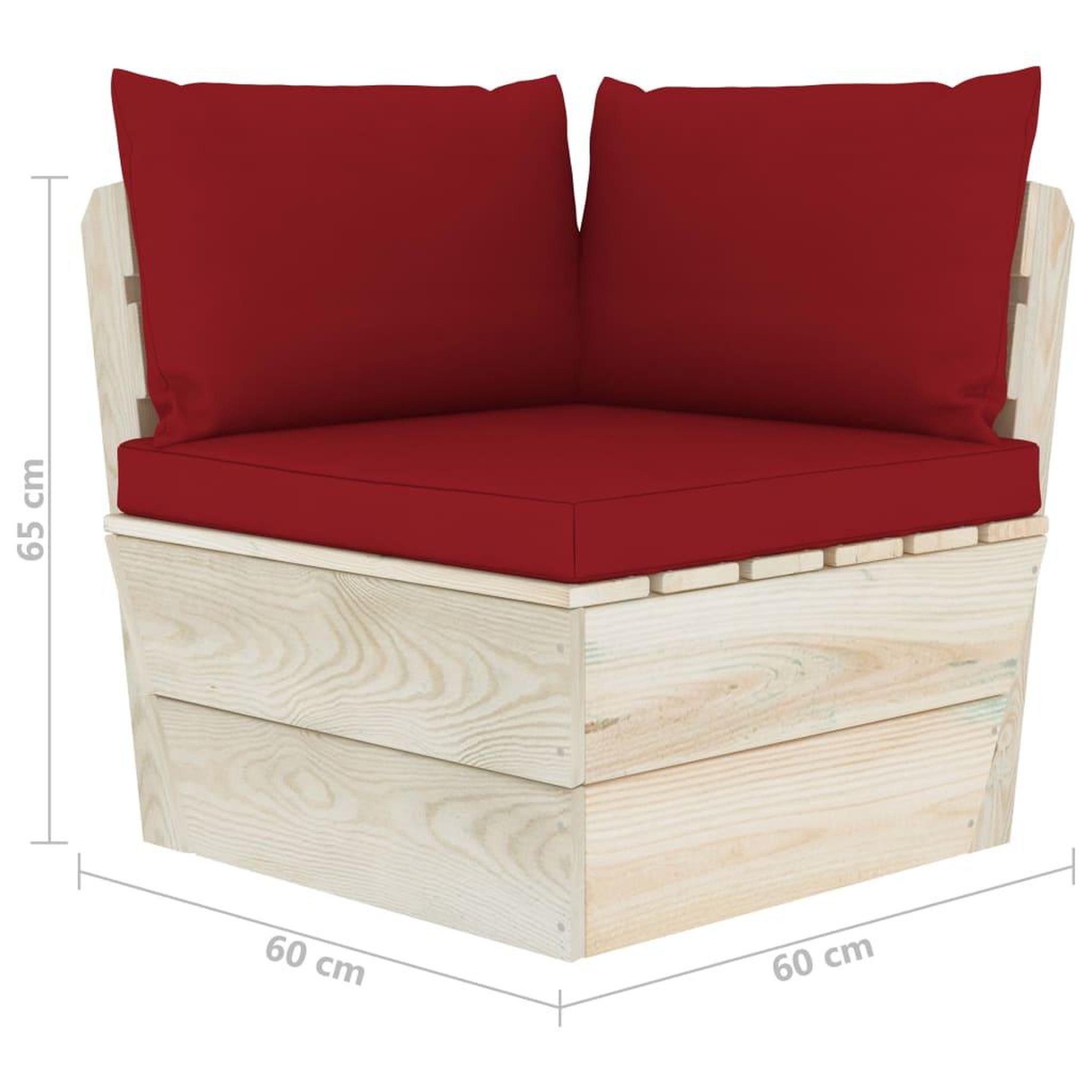 Voir la diapositive 6 : VIDAXL Salon de jardin palette 10 pcs avec coussins bois d'epicea