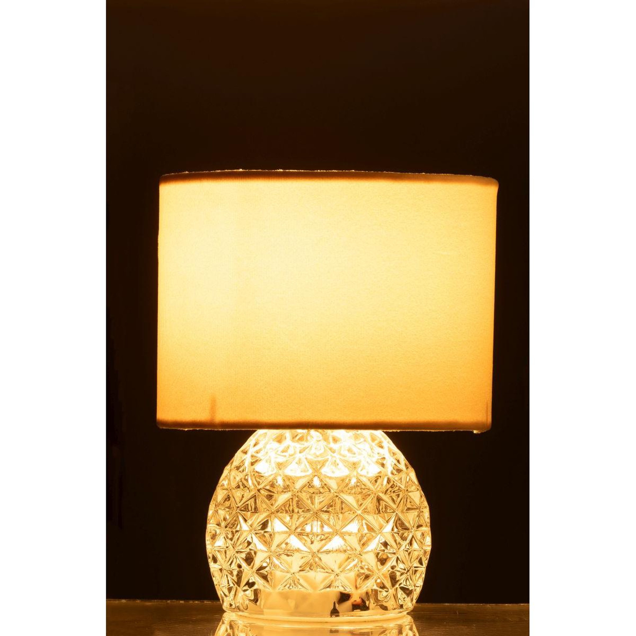 Voir la diapositive 4 : J-LINE Lampe à poser en verre  led  23cm transparent