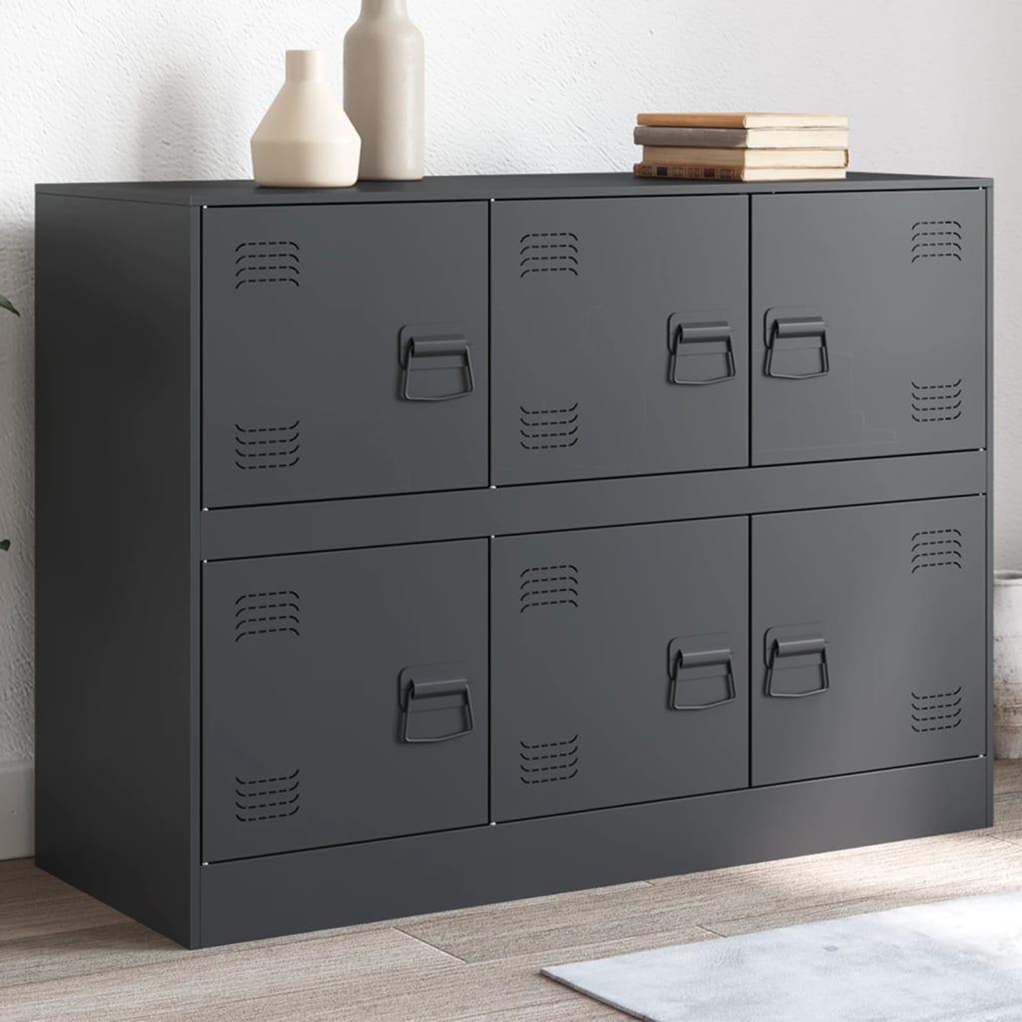 VIDAXL Buffet anthracite 99x39x73 cm acier