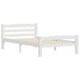 Voir la diapositive 3 : VIDAXL Cadre de lit sans matelas blanc bois de pin massif 100x200 cm