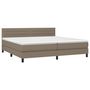 Voir la diapositive 3 : VIDAXL Sommier a lattes de lit et matelas et LED Taupe 200x200cm Tissu