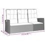Voir la diapositive 6 : VIDAXL Banc de jardin inclinable et coussins noir 173cm resine tressee