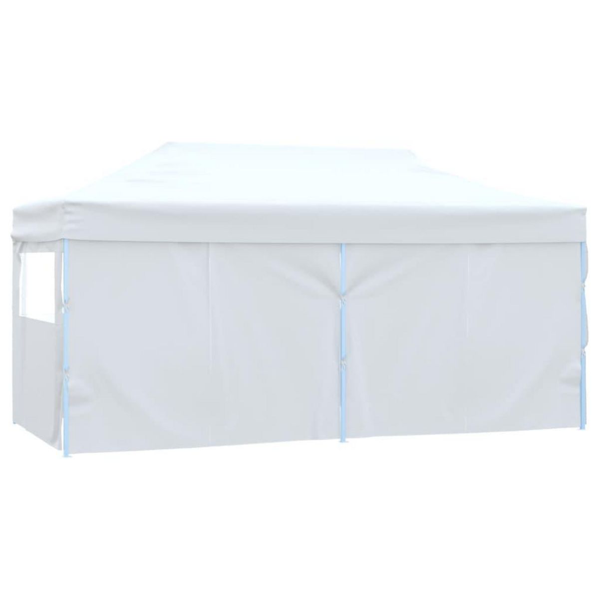 VIDAXL Tente de reception pliable avec 4 parois 3x6 m Acier Blanc