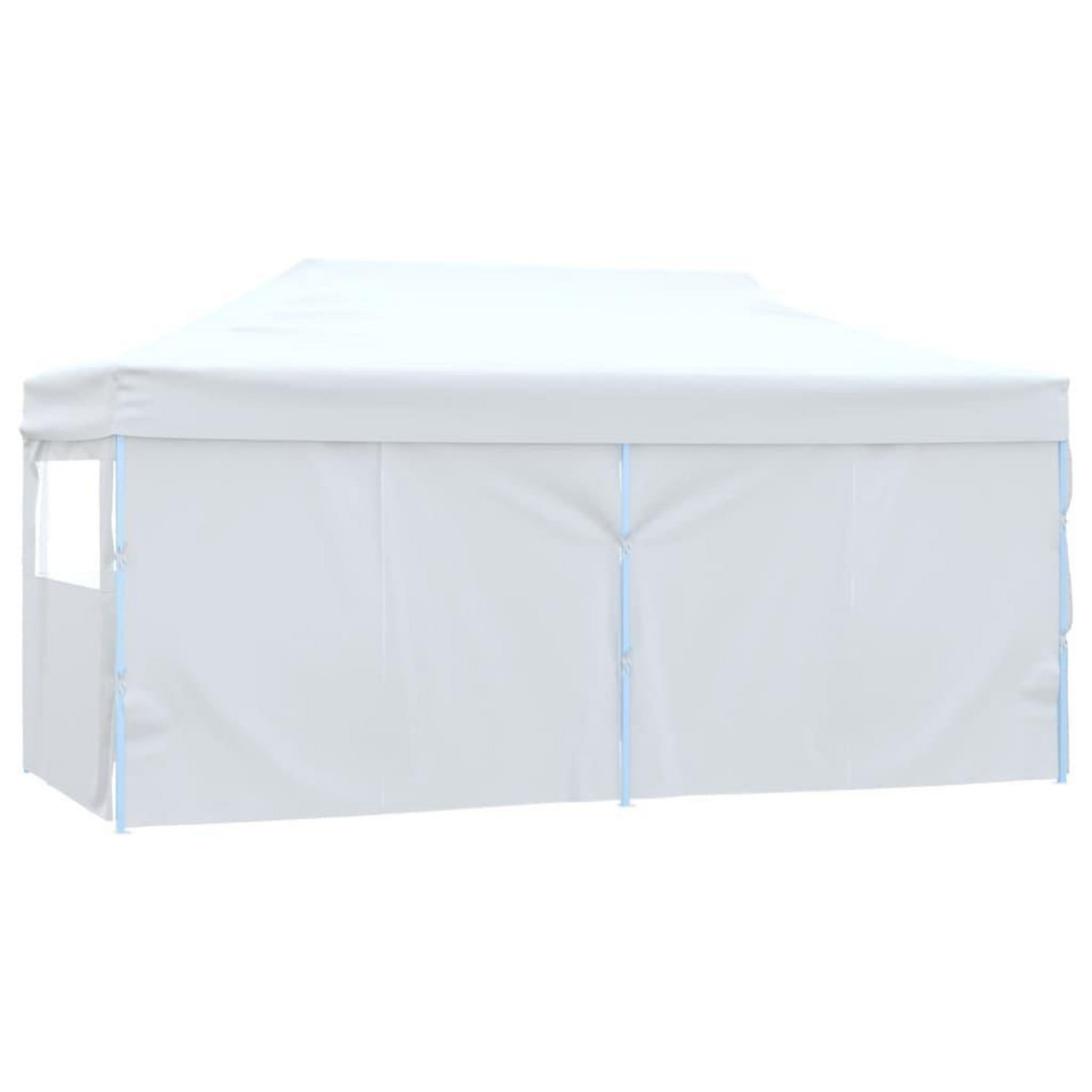 VIDAXL Tente de reception pliable avec 4 parois 3x6 m Acier Blanc